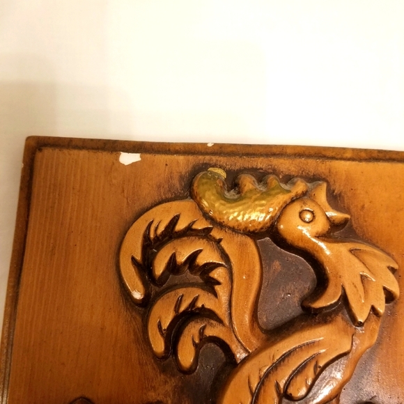 1960s Kitchen Plaque Rooster Poem - Picture 2 of 4